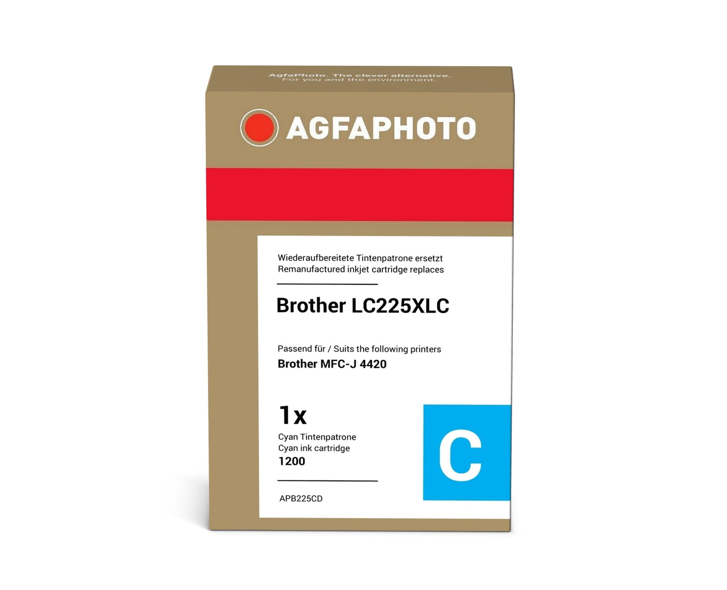 AgfaPhoto APB225CD Tintenpatrone ersetzt Brother LC225XLC online bestellen