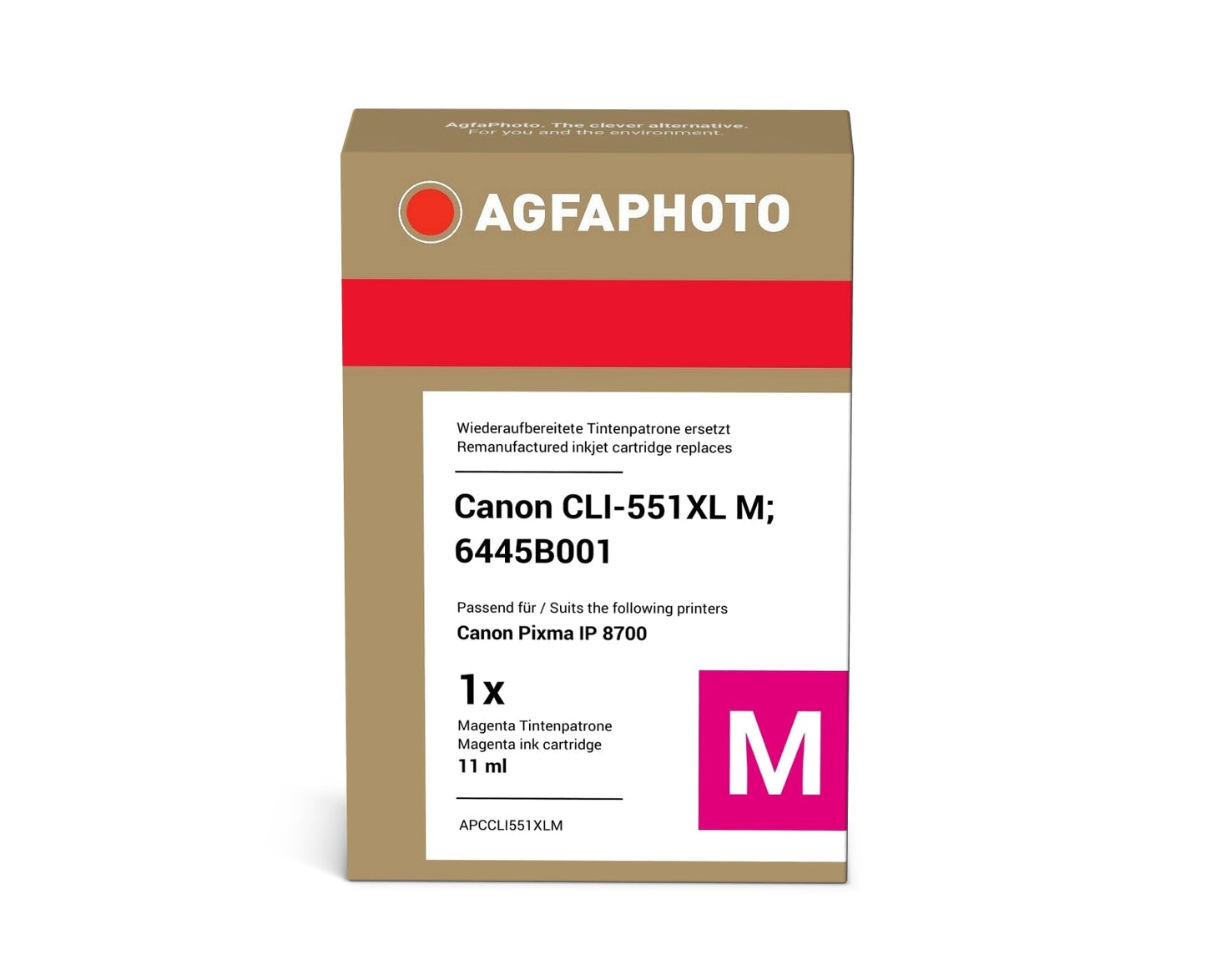 AgfaPhoto APCCLI551XLM Tintenpatrone ersetzt Canon CLI-551XL M, 6445B001 online bestellen
