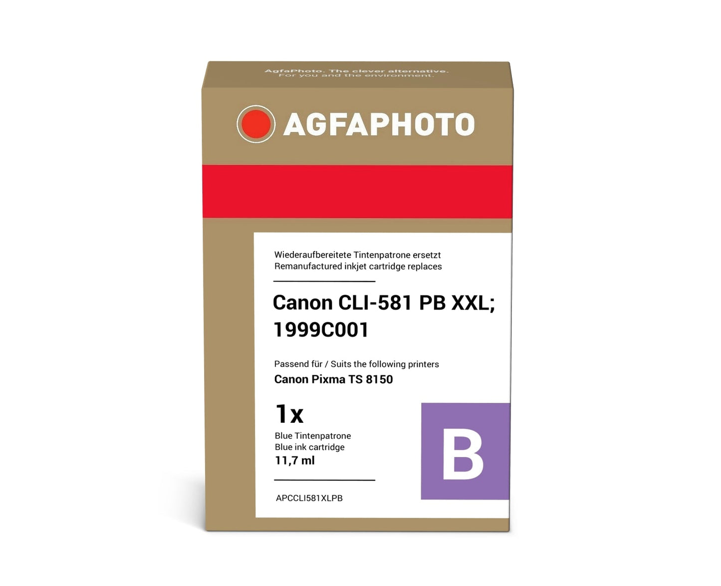 AgfaPhoto APCCLI581XLPB Tintenpatrone ersetzt Canon CLI-581 PB XXL, 1999C001 online bestellen