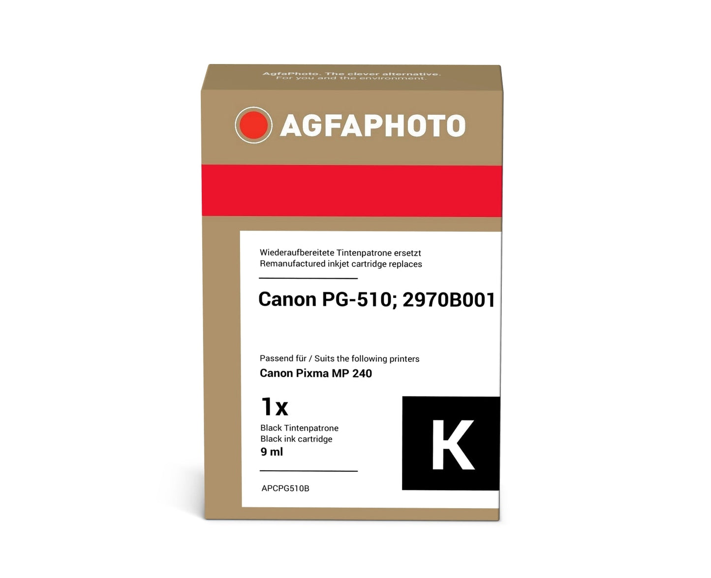 AgfaPhoto APCPG510B Tintenpatrone ersetzt Canon PG-510, 2970B001 online bestellen