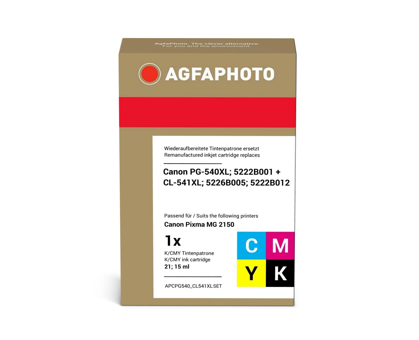 AgfaPhoto APCPG540_CL541XLSET Tintenpatrone ersetzt Canon PG-540XL, 5222B001 + CL-541XL, 5226B005, 5222B012 online bestellen