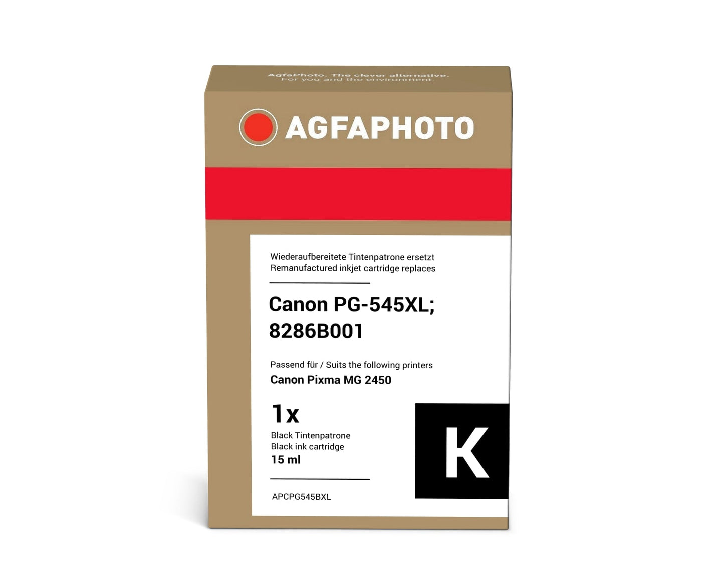 AgfaPhoto APCPG545BXL Tintenpatrone ersetzt Canon PG-545XL, 8286B001 online bestellen