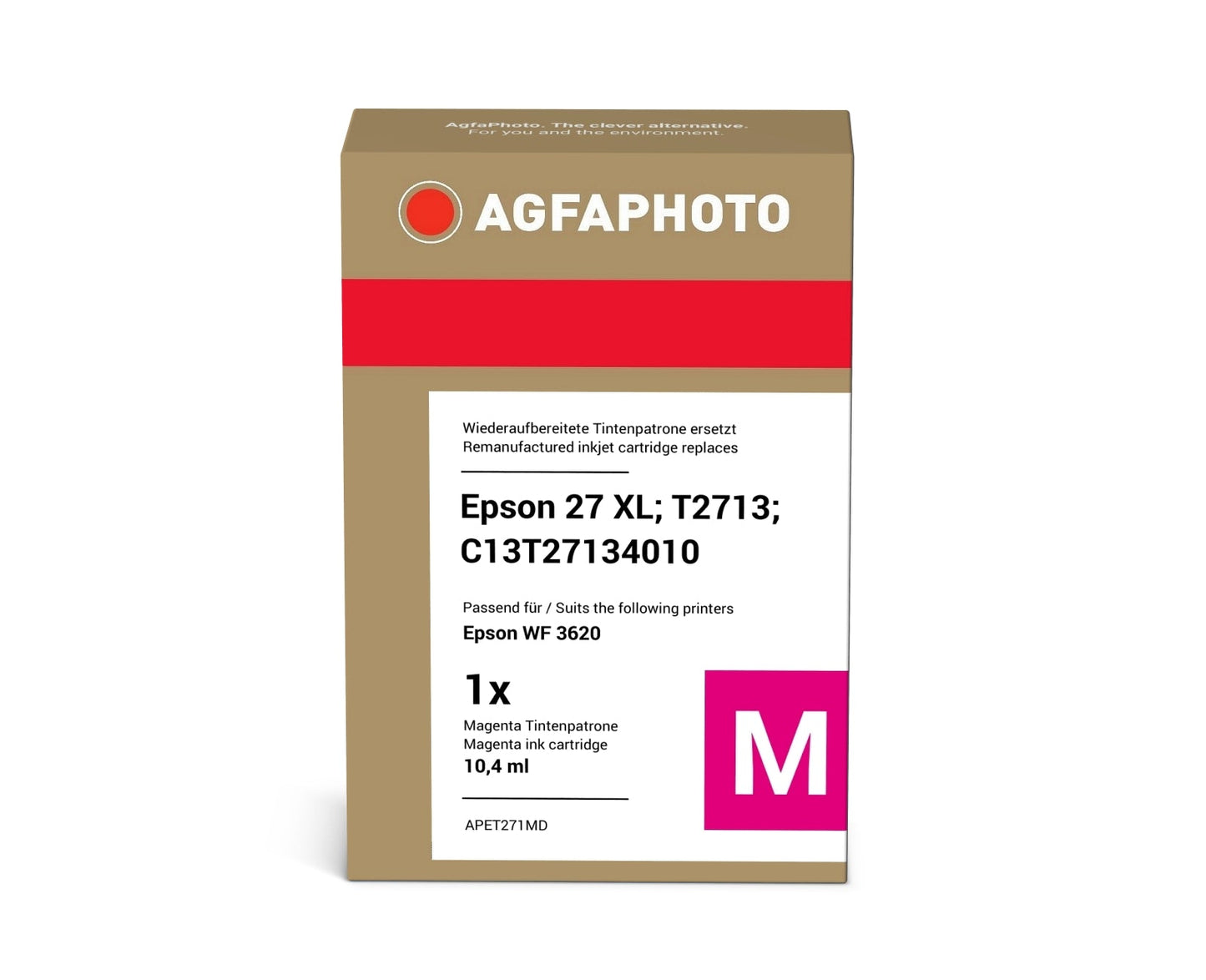 AgfaPhoto APET271MD Tintenpatrone ersetzt Epson 27 XL, T2713, C13T27134010 online bestellen