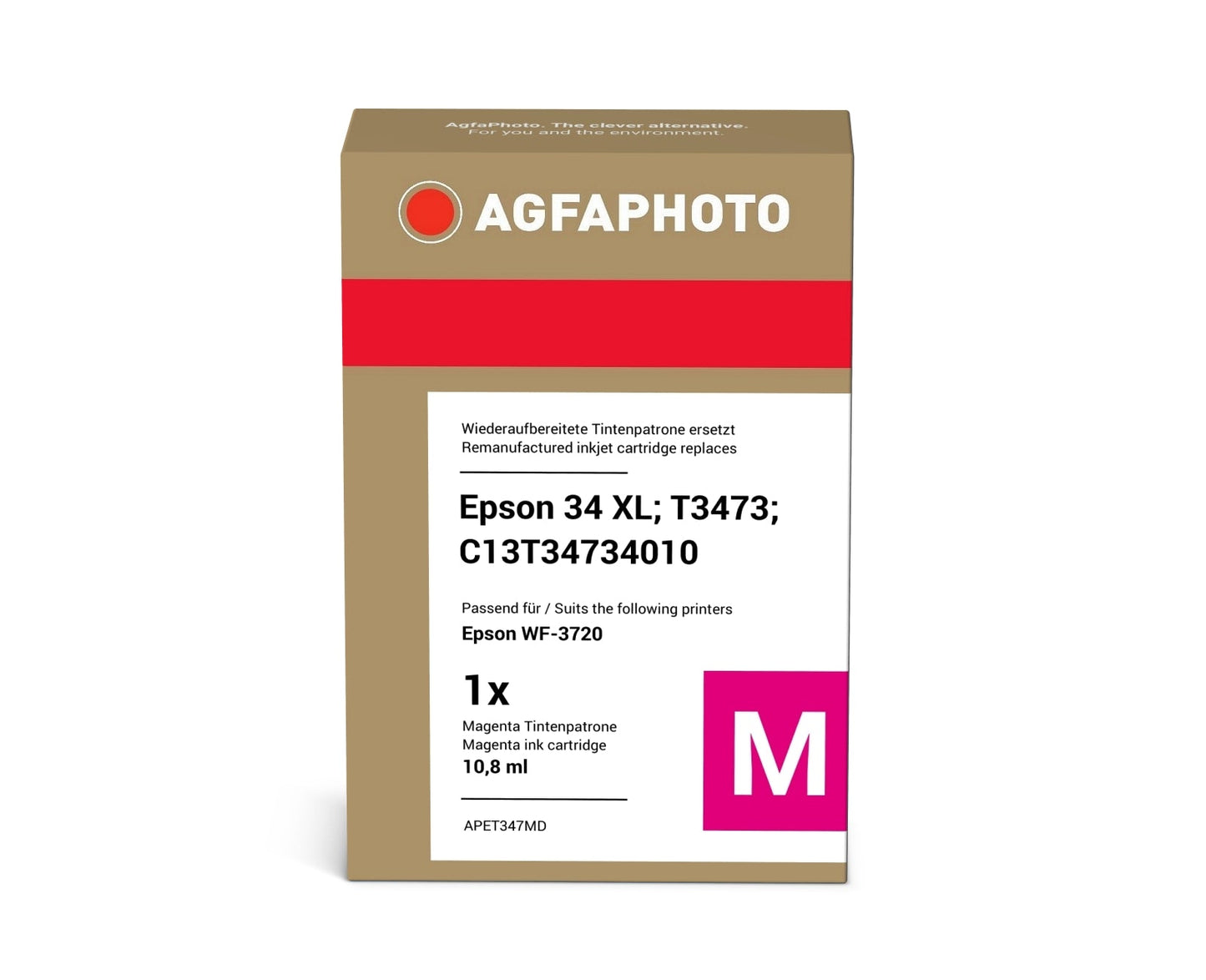 AgfaPhoto APET347MD Tintenpatrone ersetzt Epson 34 XL, T3473, C13T34734010 online bestellen