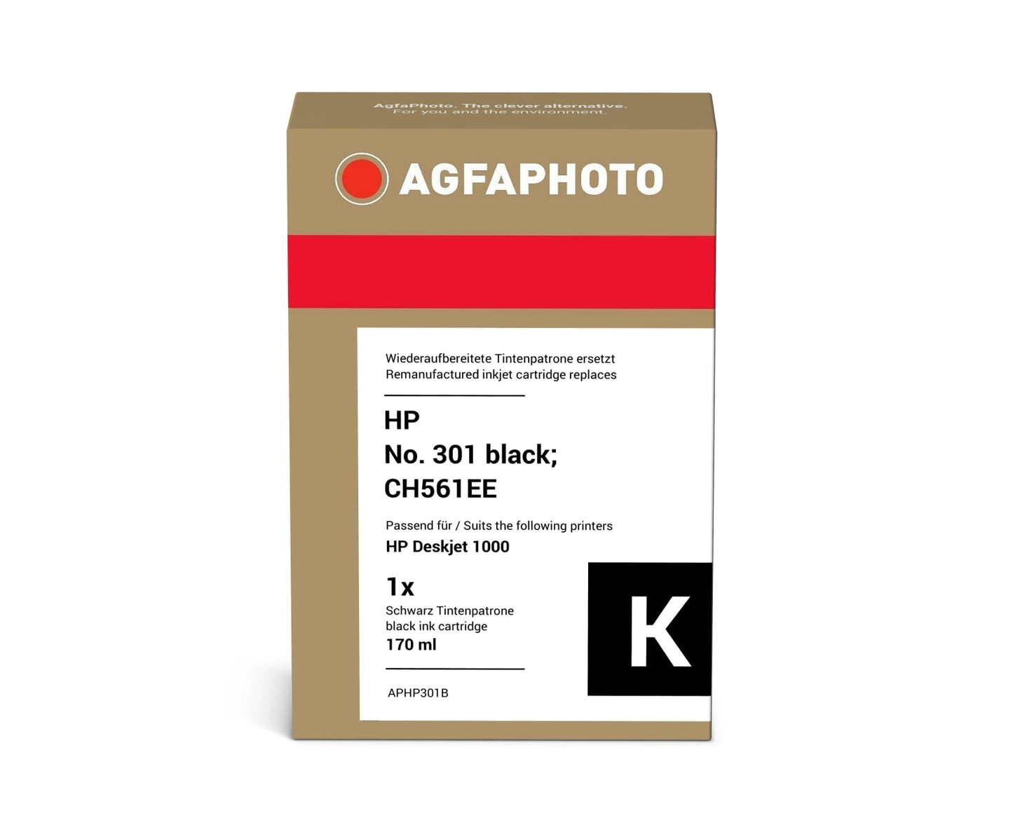 AgfaPhoto APHP301B Tintenpatrone ersetzt HP HP No. 301 black, CH561EE online bestellen
