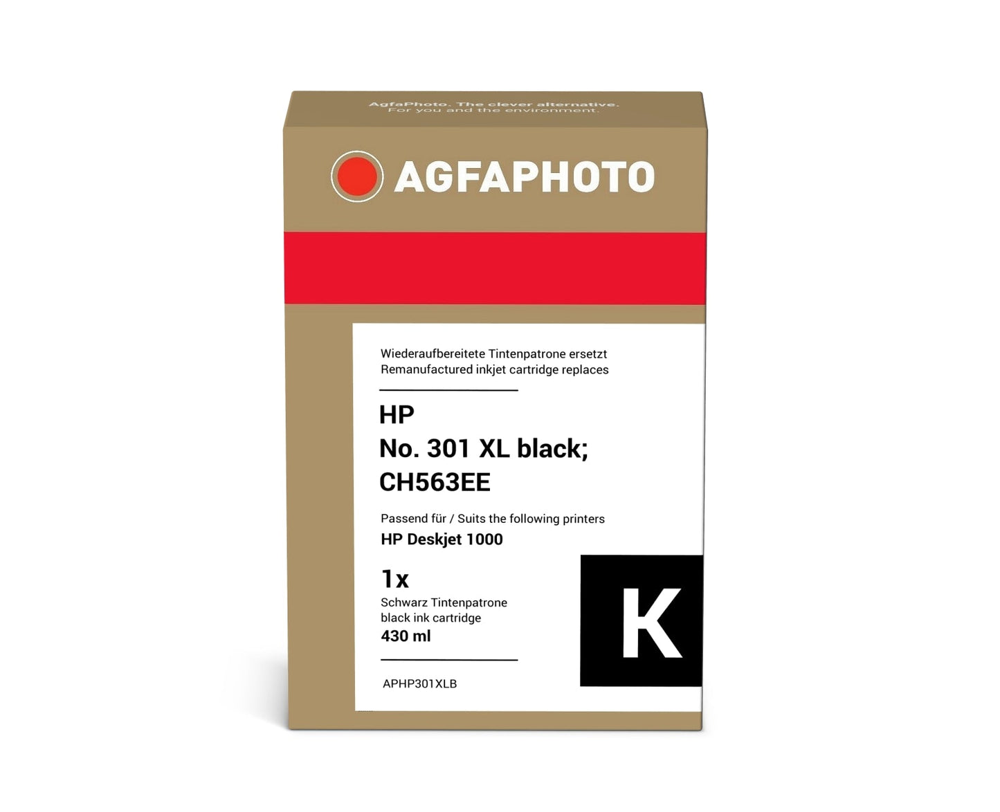 AgfaPhoto APHP301XLB Tintenpatrone ersetzt HP HP No. 301 XL black, CH563EE online bestellen