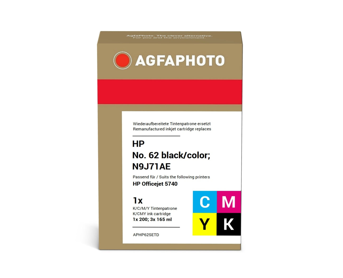 AgfaPhoto APHP62SETD Tintenpatrone ersetzt HP HP No. 62 black/color, N9J71AE online bestellen