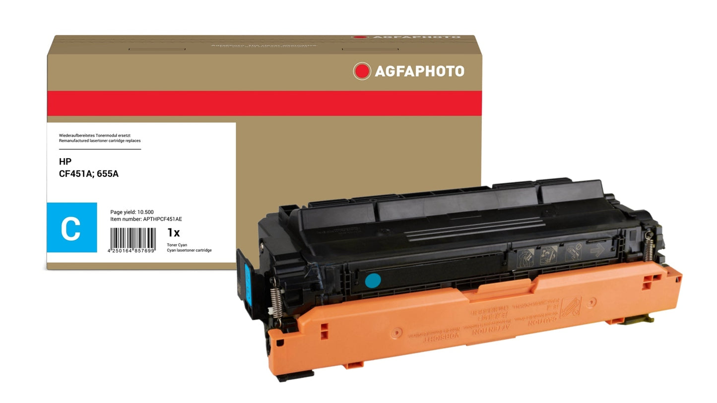 AgfaPhoto APTHPCF451AE Lasertoner ersetzt HP CF451A, 655A online bestellen
