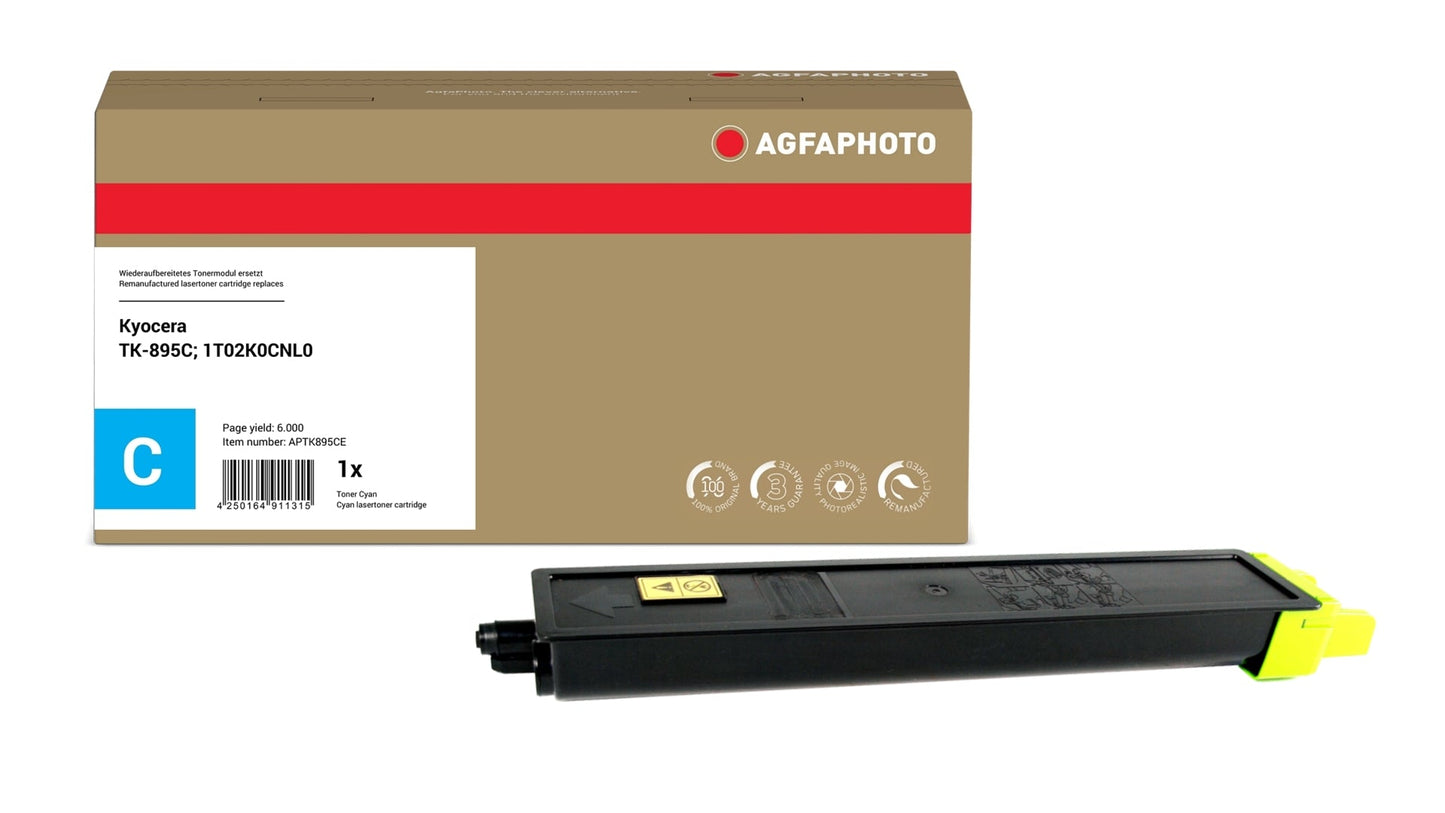 AgfaPhoto APTK895CE Lasertoner ersetzt Kyocera TK-895C, 1T02K0CNL0 online bestellen