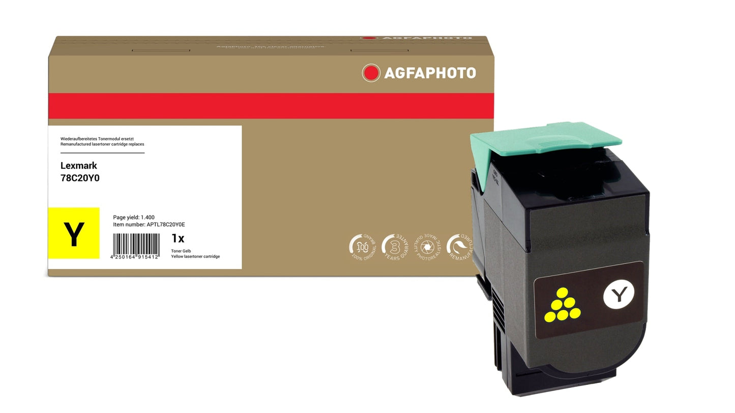 AgfaPhoto APTL78C20Y0E Lasertoner ersetzt Lexmark 78C20Y0 online bestellen