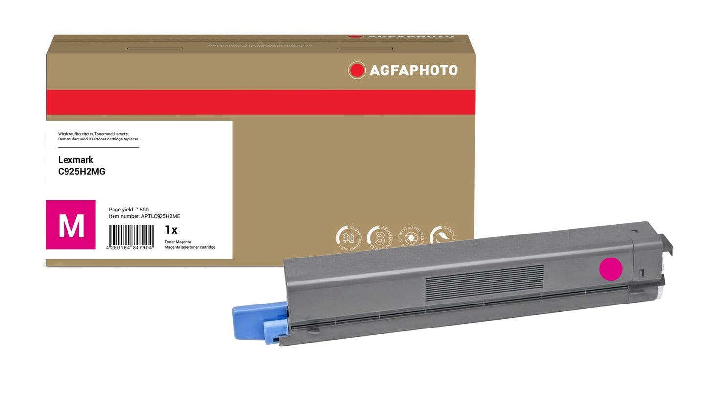 AgfaPhoto APTLC925H2ME Lasertoner ersetzt Lexmark C925H2MG online bestellen