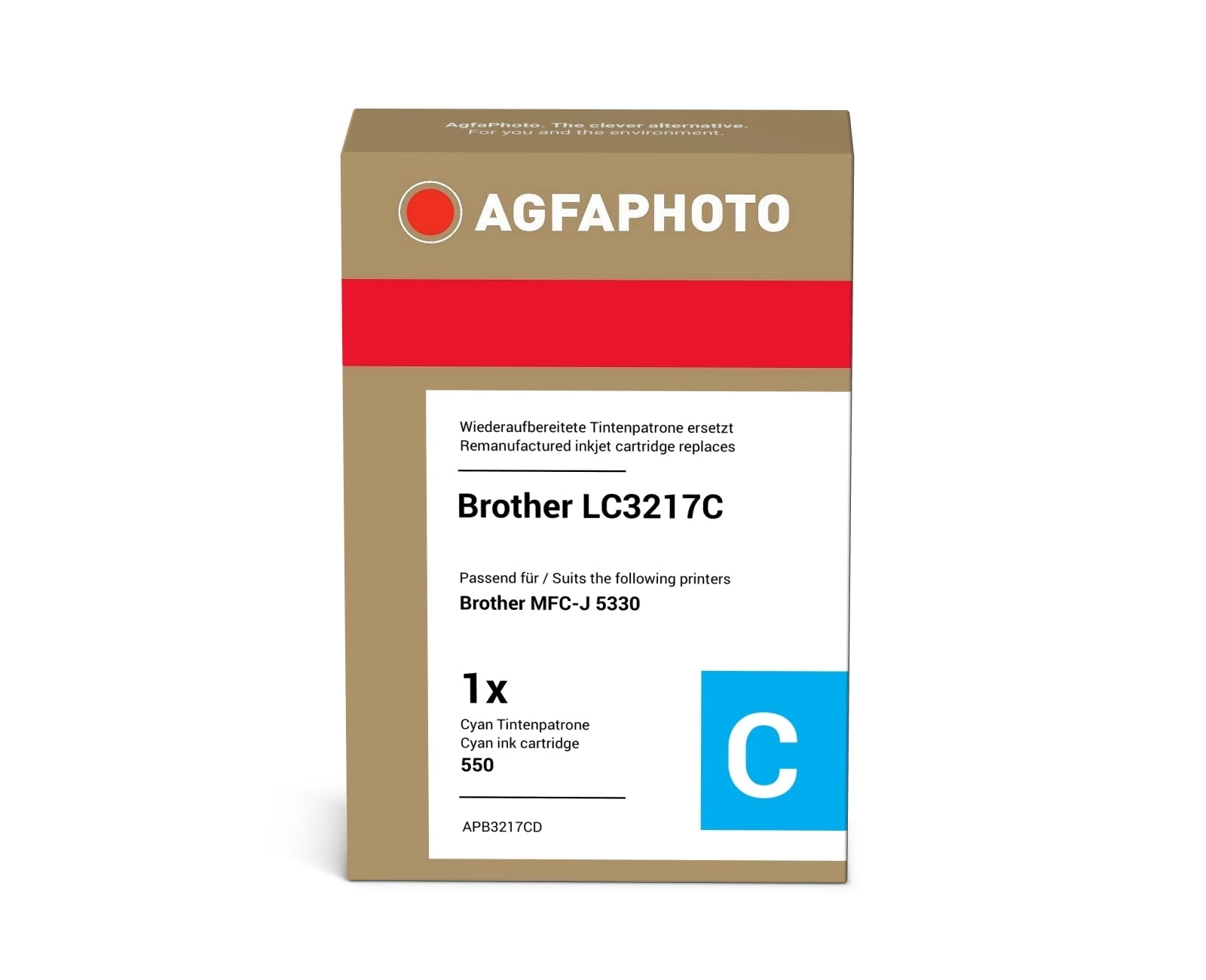 AgfaPhoto APB3217CD Tintenpatrone ersetzt Brother LC3217C online bestellen