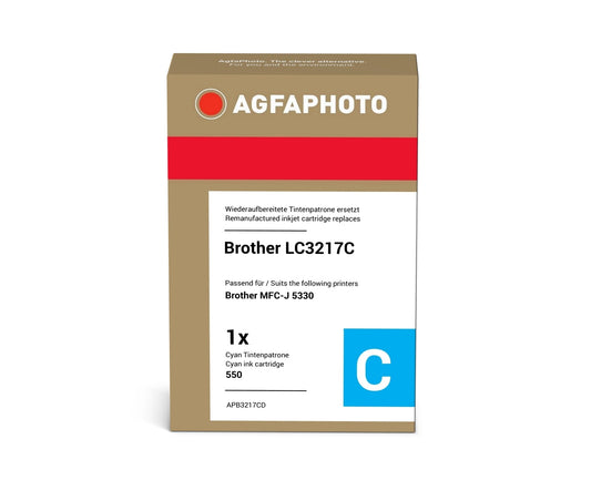 AgfaPhoto APB3217CD Tintenpatrone ersetzt Brother LC3217C online bestellen