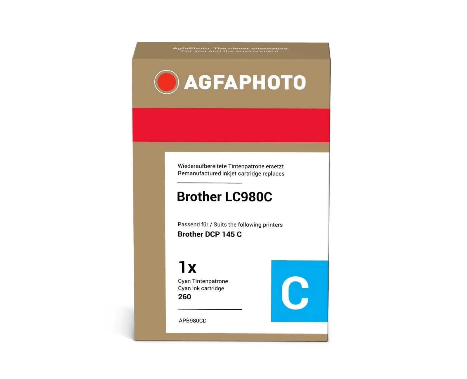 AgfaPhoto APB980CD Tintenpatrone ersetzt Brother LC980C online bestellen