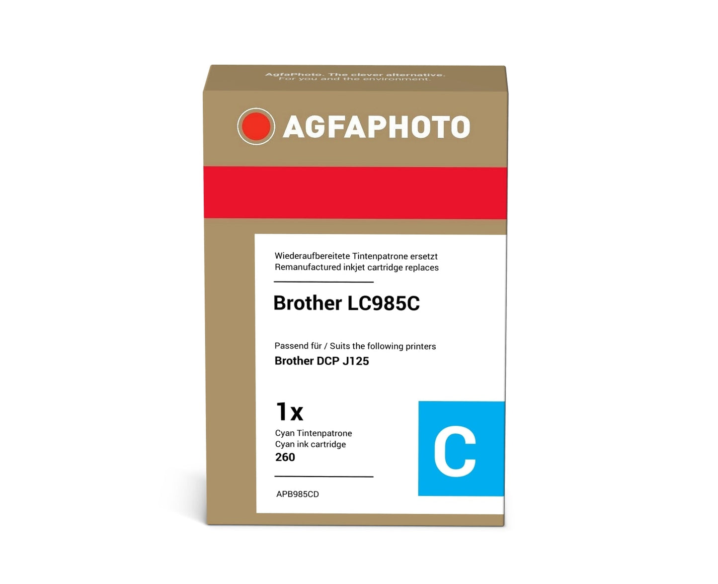 AgfaPhoto APB985CD Tintenpatrone ersetzt Brother LC985C online bestellen