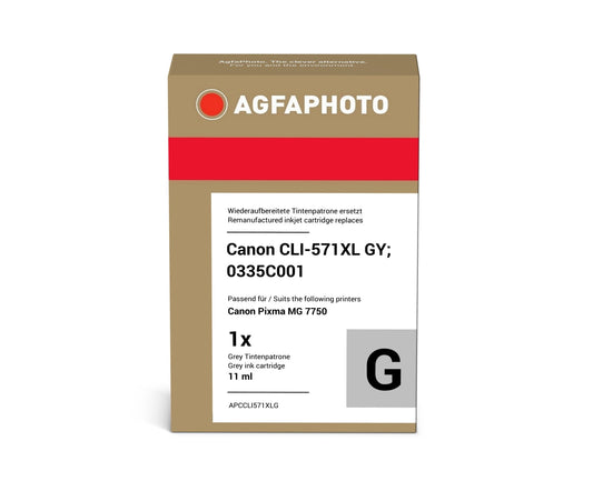 AgfaPhoto APCCLI571XLG Tintenpatrone ersetzt Canon CLI-571XL GY, 0335C001 online bestellen