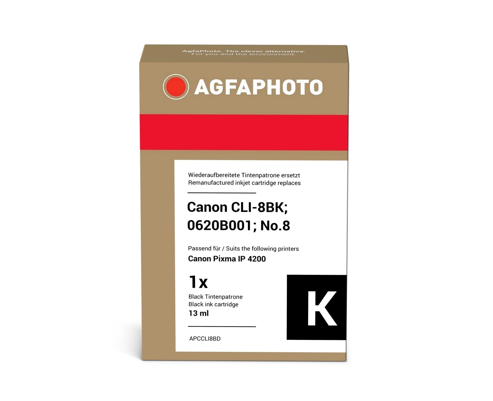 AgfaPhoto APCCLI8BD Tintenpatrone ersetzt Canon CLI-8BK, 0620B001, No.8 online bestellen