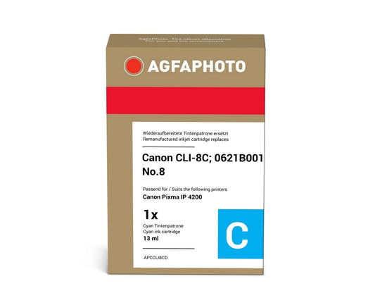 AgfaPhoto APCCLI8CD Tintenpatrone ersetzt Canon CLI-8C, 0621B001, No.8 online bestellen