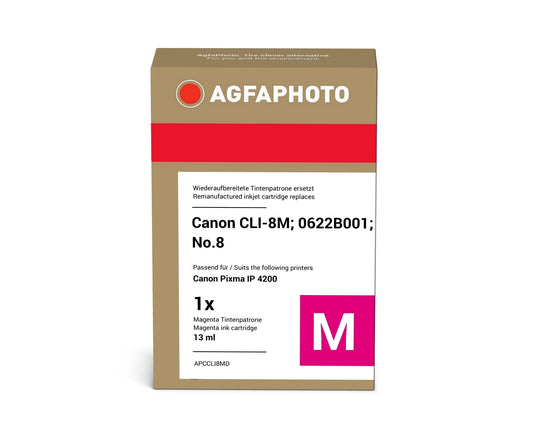 AgfaPhoto APCCLI8MD Tintenpatrone ersetzt Canon CLI-8M, 0622B001, No.8 online bestellen