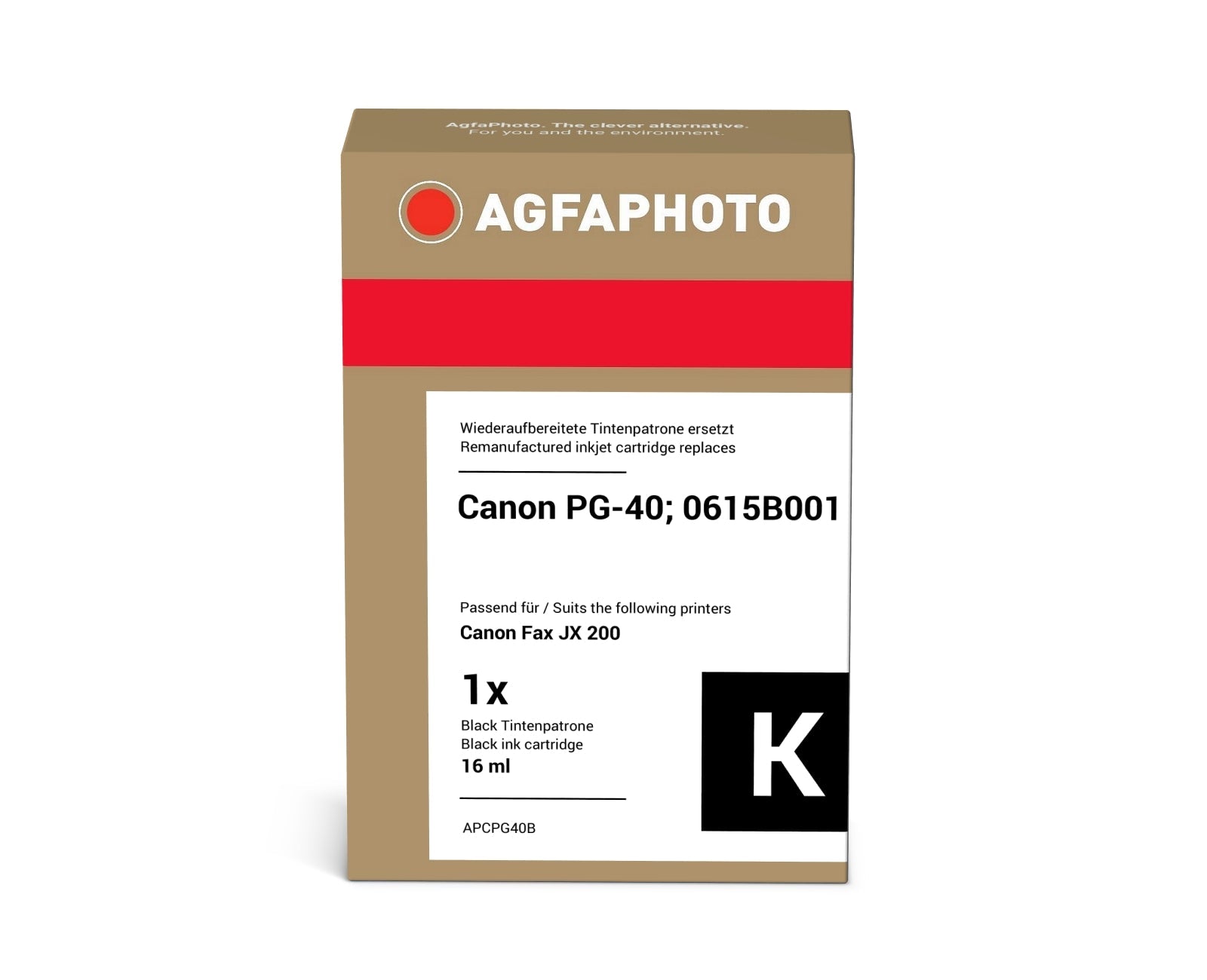 AgfaPhoto APCPG40B Tintenpatrone ersetzt Canon PG-40, 0615B001 online bestellen