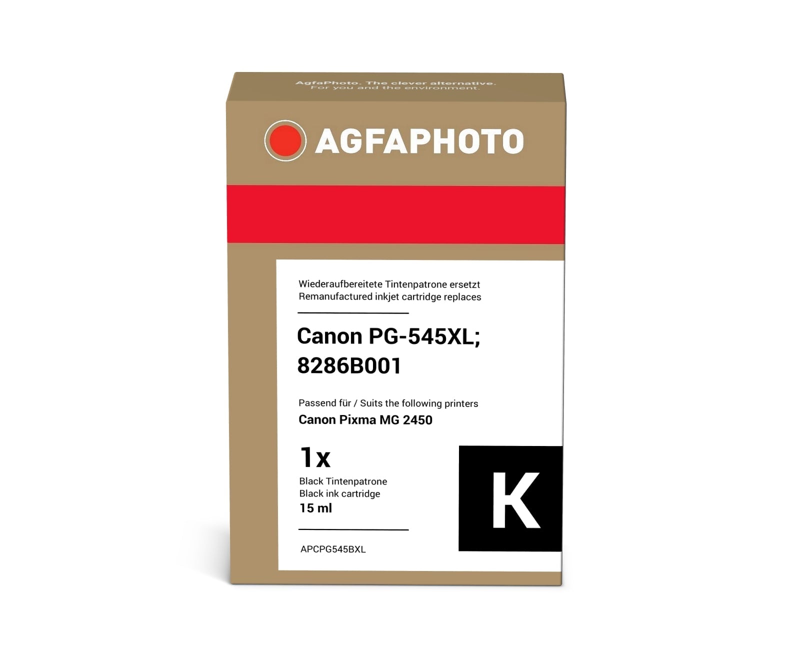 AgfaPhoto APCPG545BXL Tintenpatrone ersetzt Canon PG-545XL, 8286B001 online bestellen