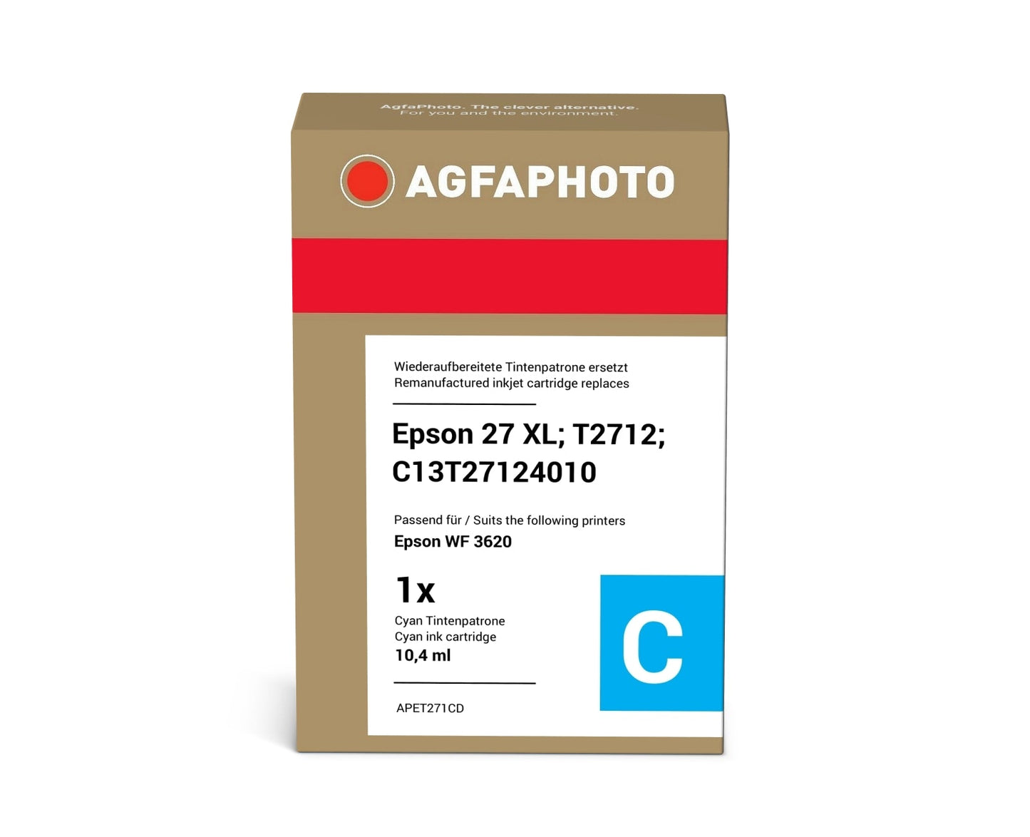 AgfaPhoto APET271CD Tintenpatrone ersetzt Epson 27 XL, T2712, C13T27124010 online bestellen