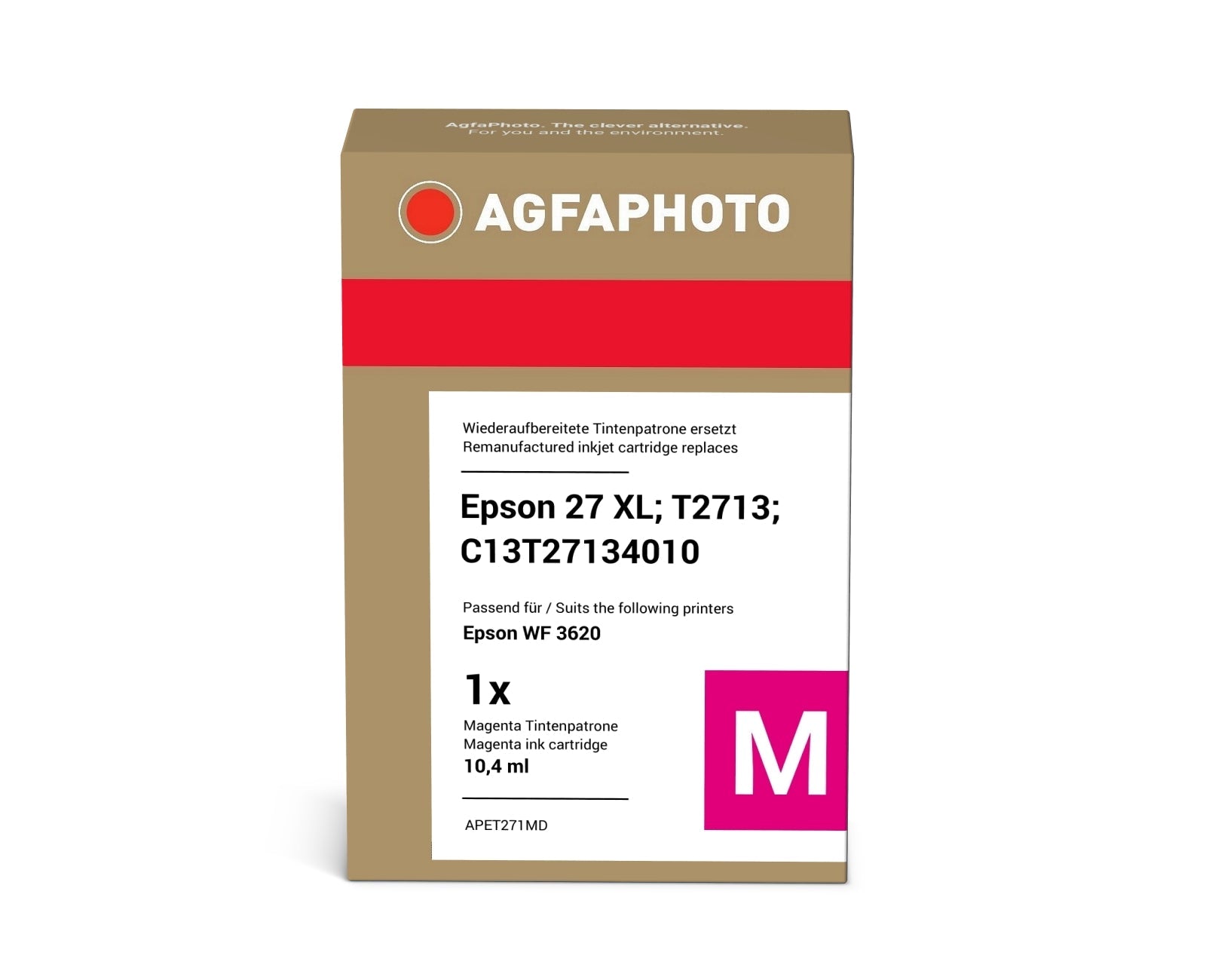 AgfaPhoto APET271MD Tintenpatrone ersetzt Epson 27 XL, T2713, C13T27134010 online bestellen