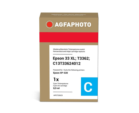 AgfaPhoto APET336CD Tintenpatrone ersetzt Epson 33 XL, T3362, C13T33624012 online bestellen