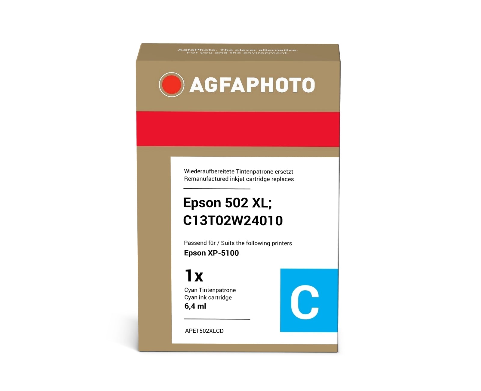 AgfaPhoto APET502XLCD Tintenpatrone ersetzt Epson 502 XL,C13T02W24010 online bestellen