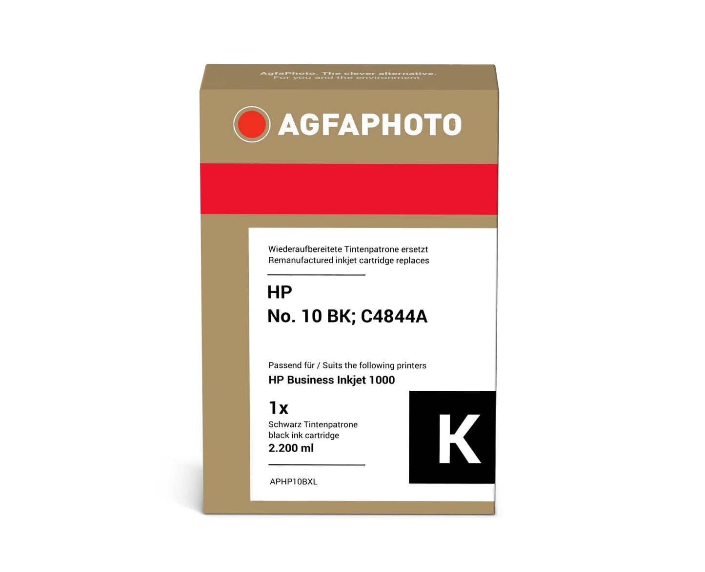 AgfaPhoto APHP10BXL Tintenpatrone ersetzt HP HP No. 10 BK, C4844A online bestellen
