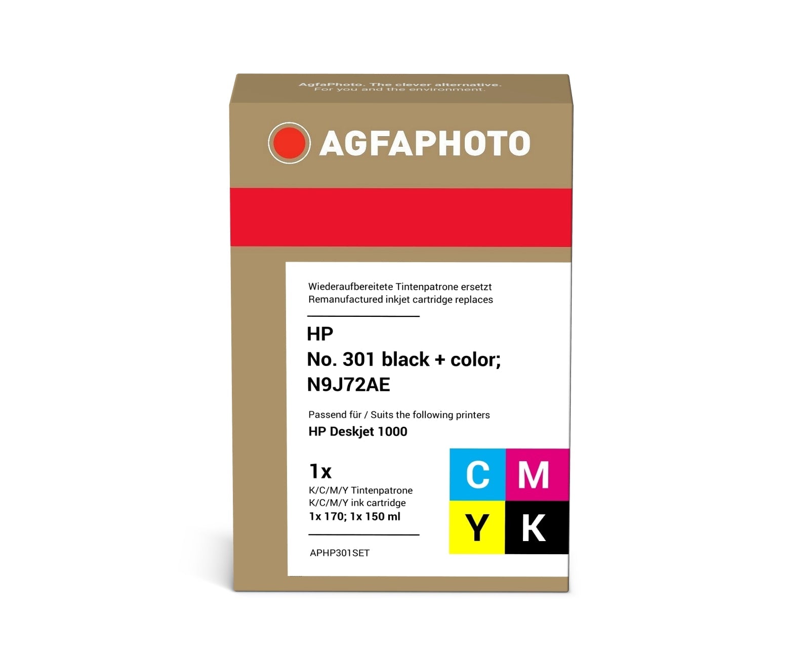 AgfaPhoto APHP301SET Tintenpatrone ersetzt HP HP No. 301 black + color, N9J72AE online bestellen
