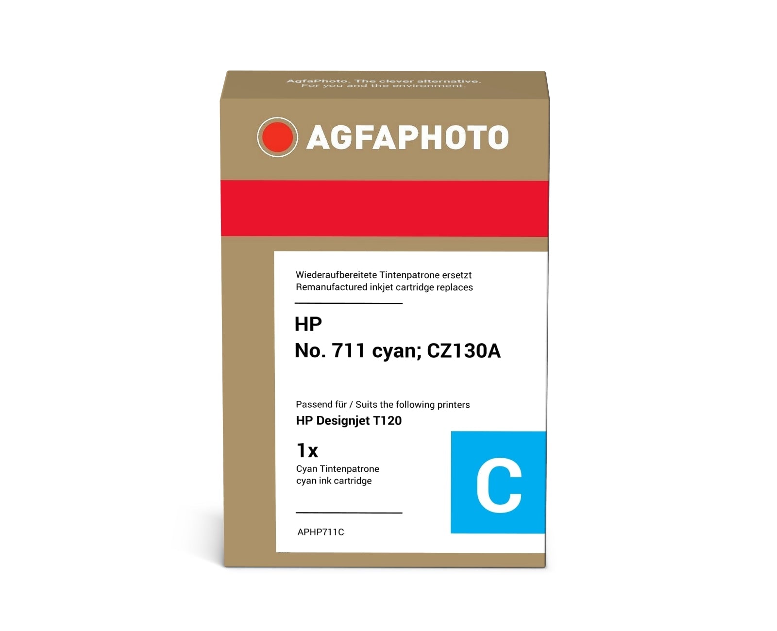 AgfaPhoto APHP711C Tintenpatrone ersetzt HP HP No. 711 cyan, CZ130A online bestellen