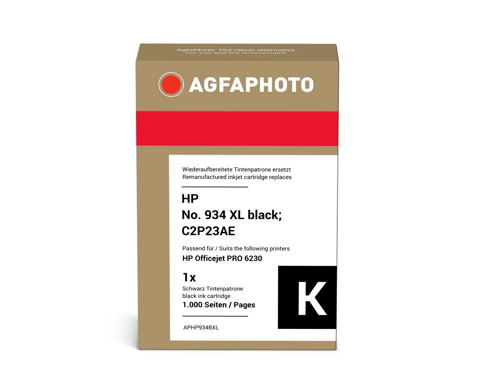 AgfaPhoto APHP934BXL Tintenpatrone ersetzt HP HP No. 934 XL black, C2P23AE online bestellen