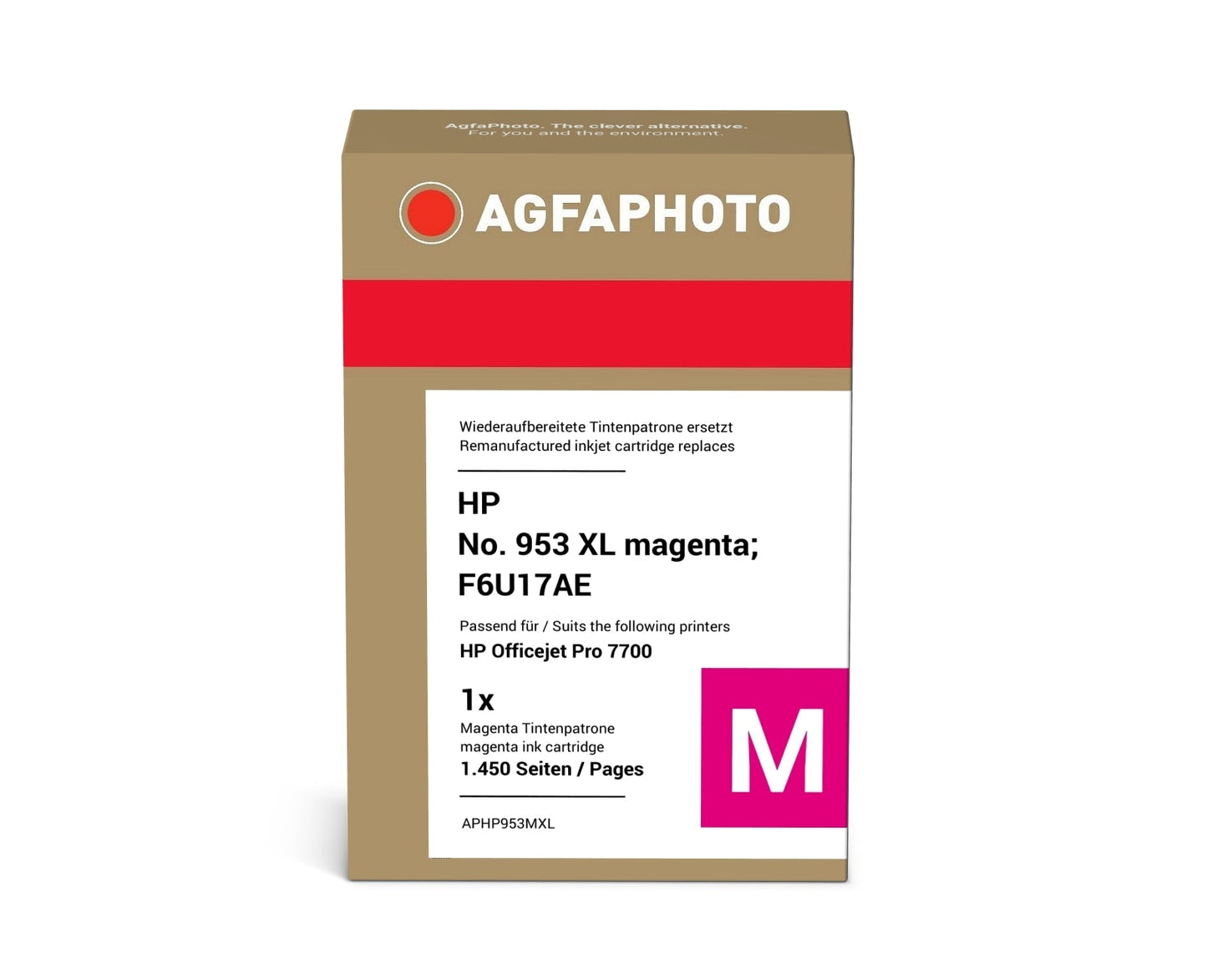 AgfaPhoto APHP953MXL Tintenpatrone ersetzt HP HP No. 953 XL magenta, F6U17AE online bestellen