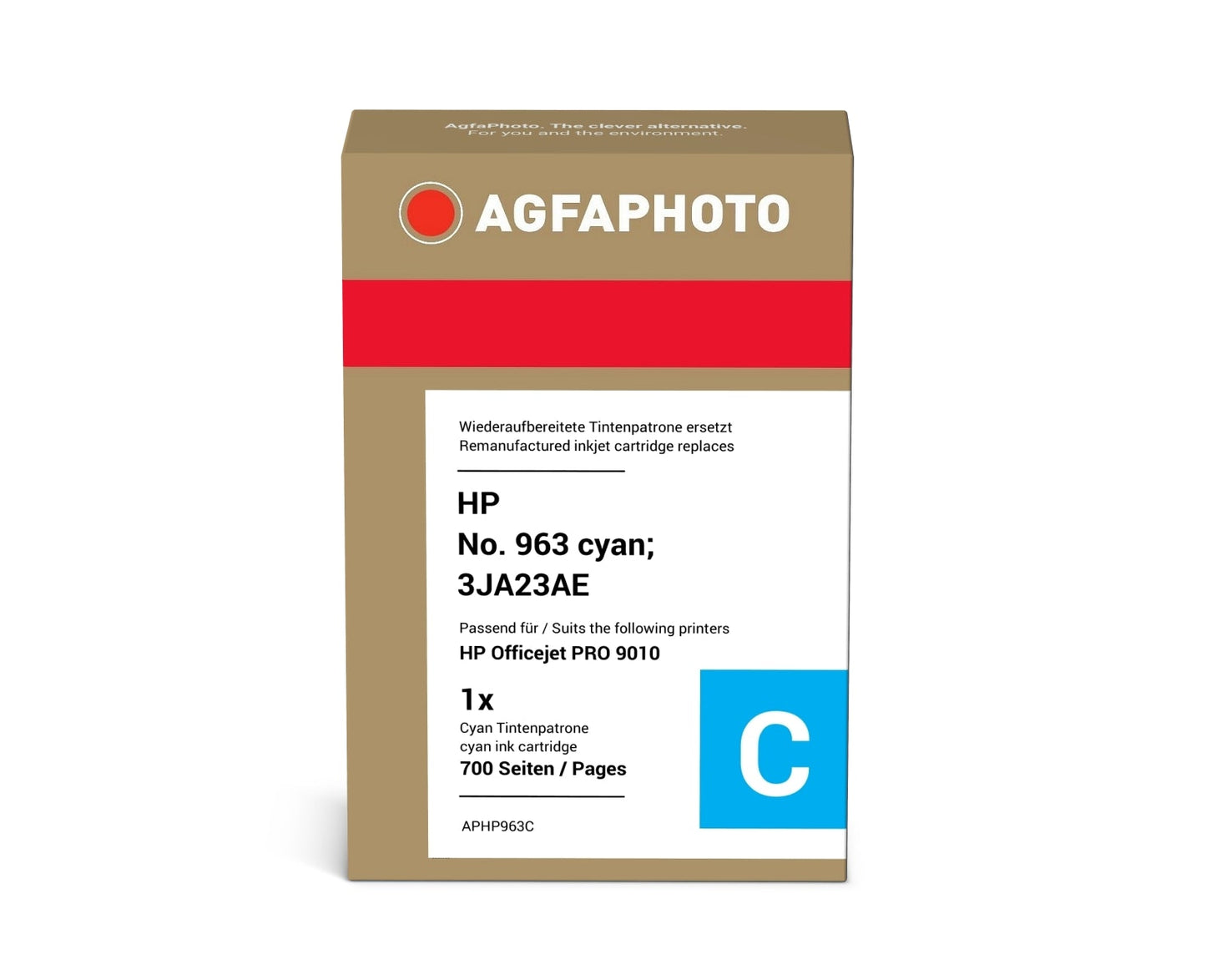 AgfaPhoto APHP963C Tintenpatrone ersetzt HP HP No. 963 cyan, 3JA23AE online bestellen
