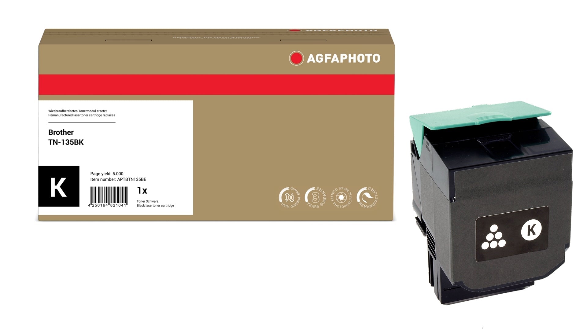AgfaPhoto APTBTN135BE Lasertoner ersetzt Brother TN-135BK online bestellen