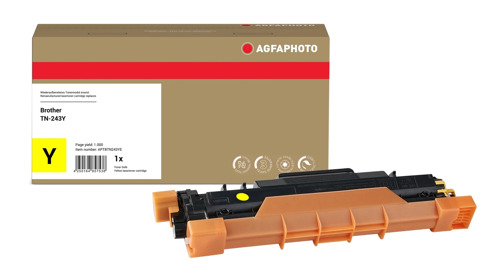 AgfaPhoto APTBTN243YE Lasertoner ersetzt Brother TN-243Y online bestellen