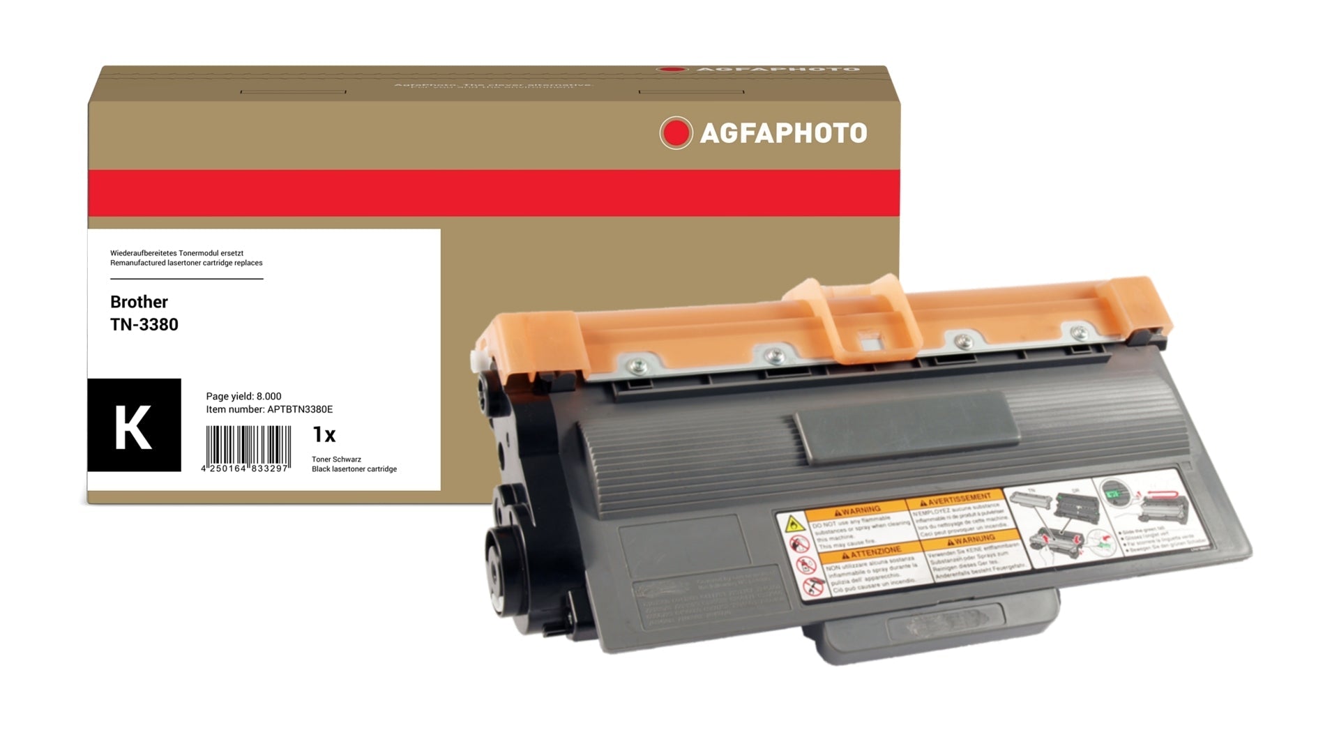 AgfaPhoto APTBTN3380E Lasertoner ersetzt Brother TN-3380 online bestellen