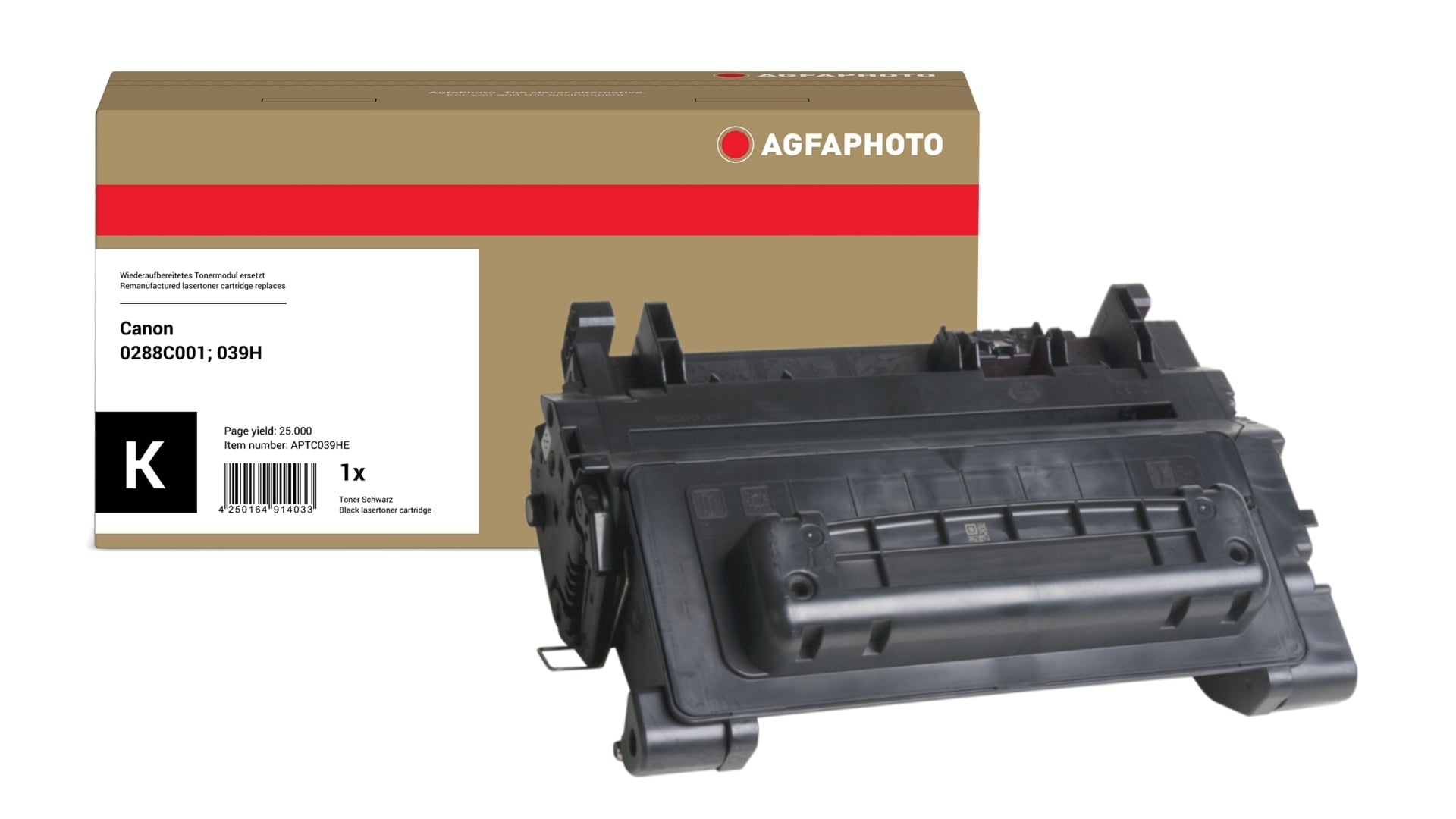 AgfaPhoto APTC039HE Lasertoner ersetzt Canon 0288C001, 039 H  online bestellen
