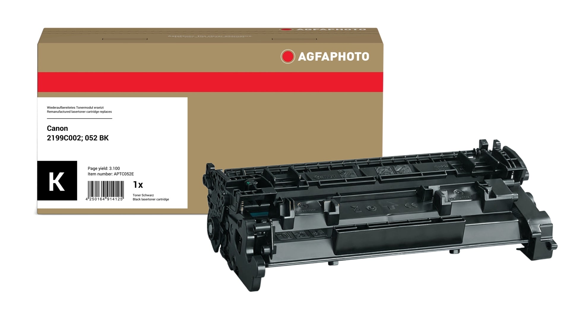 AgfaPhoto APTC052E Lasertoner ersetzt Canon 2199C002, 052 BK online bestellen