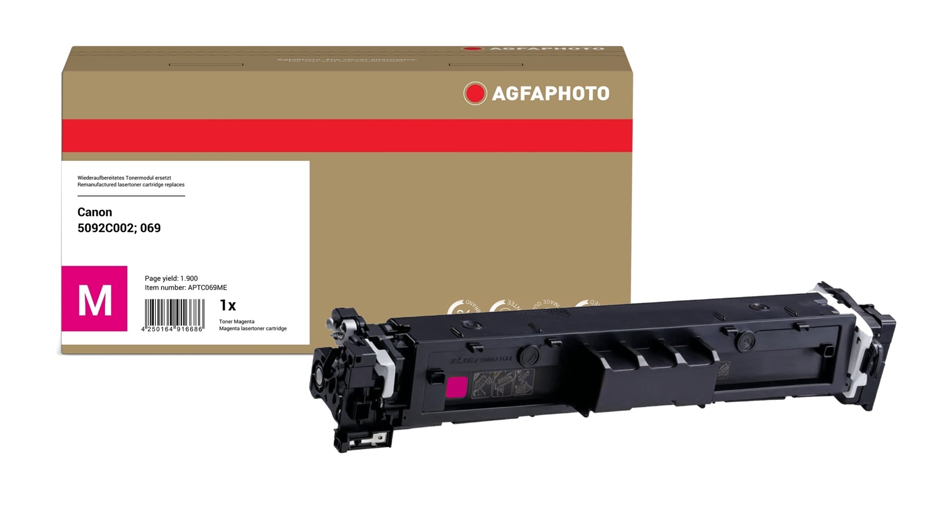 AgfaPhoto APTC069ME Lasertoner ersetzt Canon 5092C002, 069 M online bestellen
