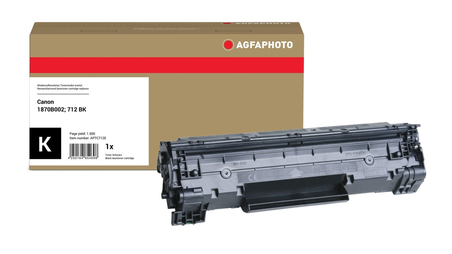 AgfaPhoto APTC712E Lasertoner ersetzt Canon 1870B002, 712 BK online bestellen