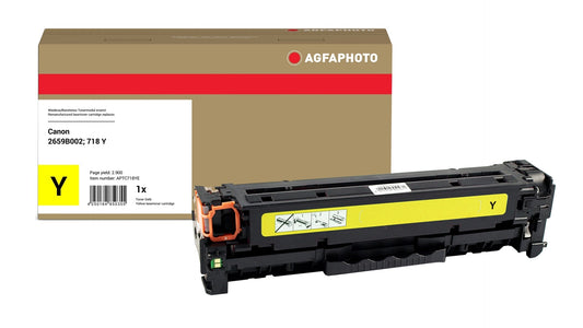 AgfaPhoto APTC718YE Lasertoner ersetzt Canon 2659B002, 718 Y online bestellen