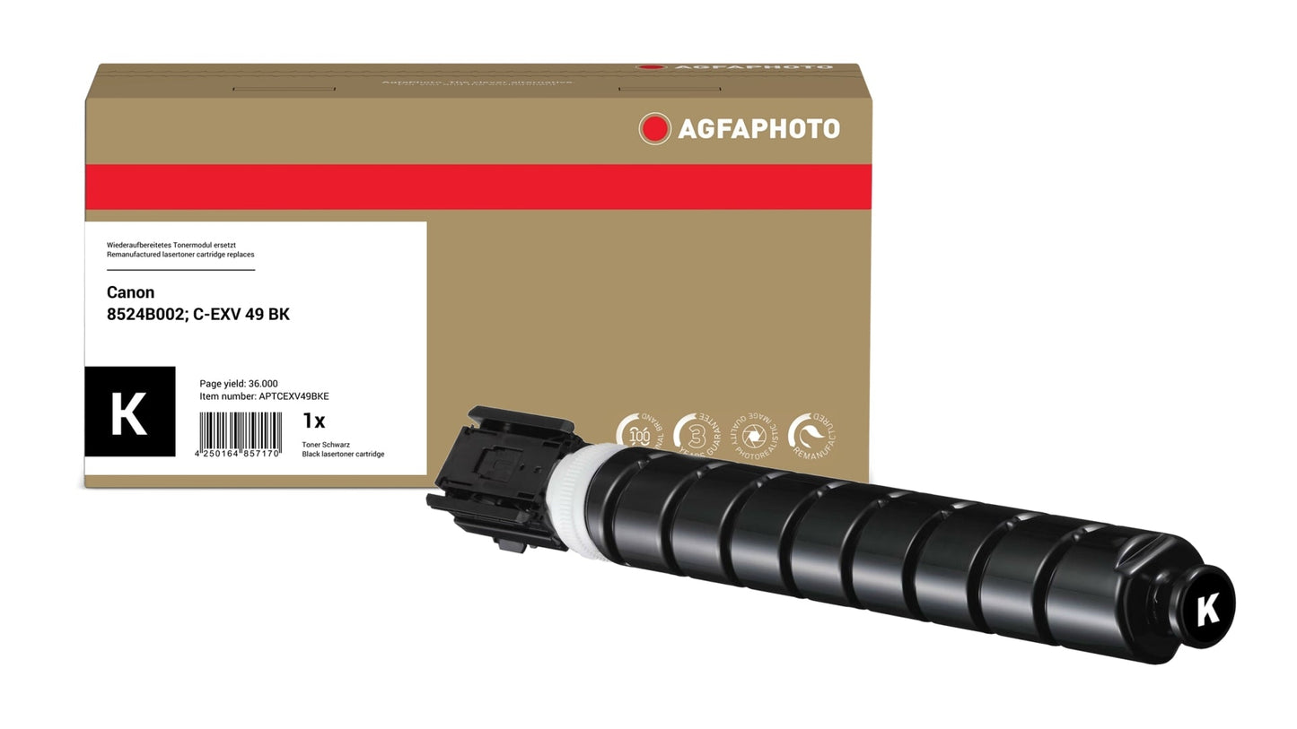 AgfaPhoto APTCEXV49BKE Lasertoner ersetzt Canon 8524B002, C-EXV 49 BK online bestellen