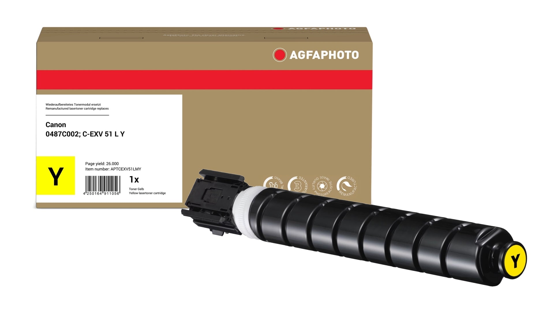 AgfaPhoto APTCEXV51LMY Lasertoner ersetzt Canon 0487C002, C-EXV 51 L Y online bestellen