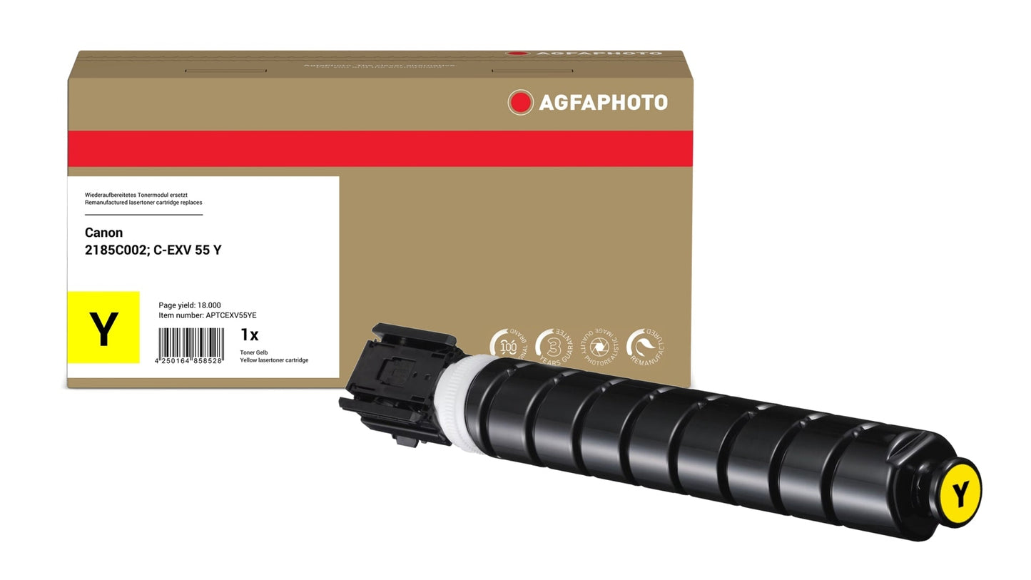 AgfaPhoto APTCEXV55YE Lasertoner ersetzt Canon 2185C002, C-EXV 55 Y online bestellen