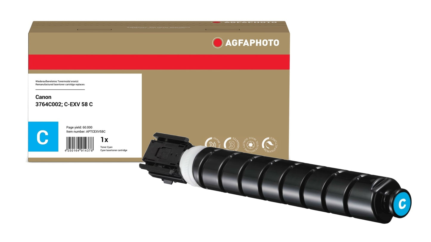 AgfaPhoto APTCEXV58C Lasertoner ersetzt Canon 3764C002, C-EXV 58 C online bestellen