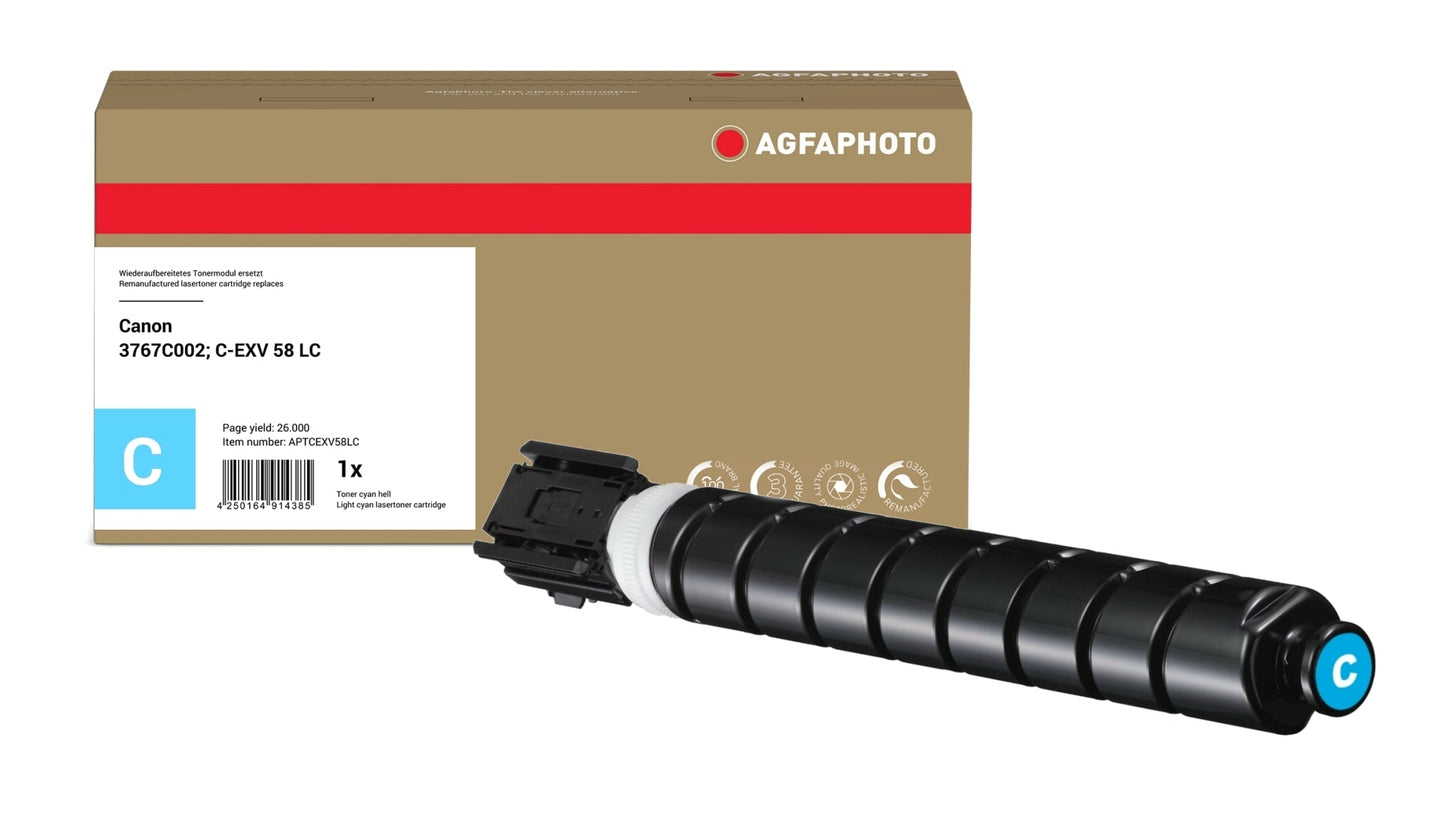 AgfaPhoto APTCEXV58LC Lasertoner ersetzt Canon 3767C002, C-EXV 58 LC online bestellen