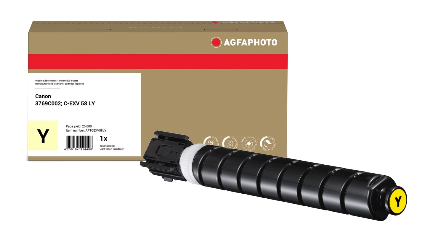 AgfaPhoto APTCEXV58LY Lasertoner ersetzt Canon 3769C002, C-EXV 58 LY online bestellen