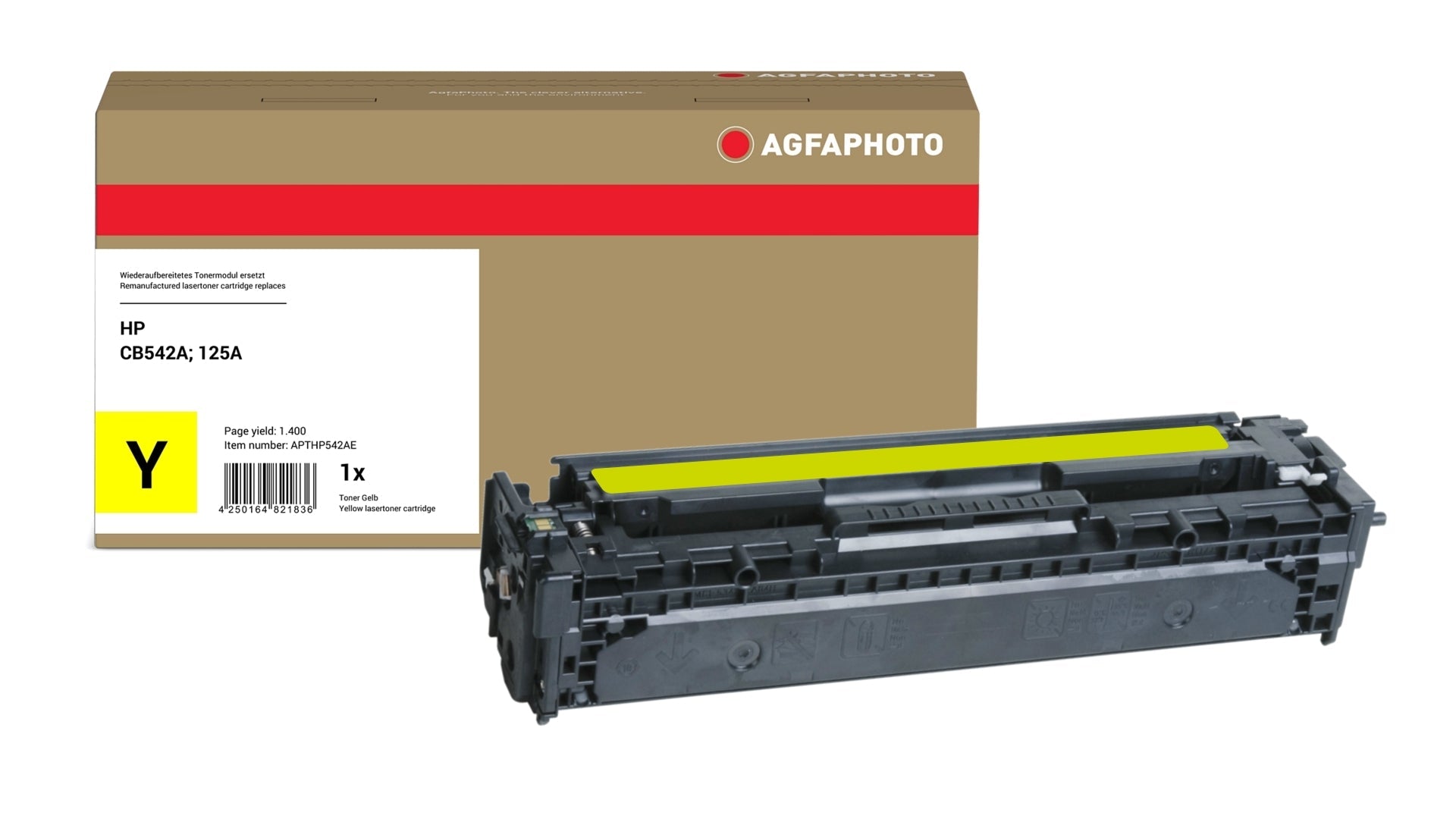 AgfaPhoto APTHP542AE Lasertoner ersetzt HP CB542A, 125A online bestellen